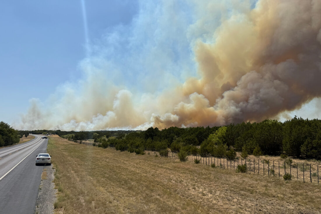 Texas wildfire rips through ranchlands